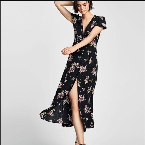 Button front outlet dress zara