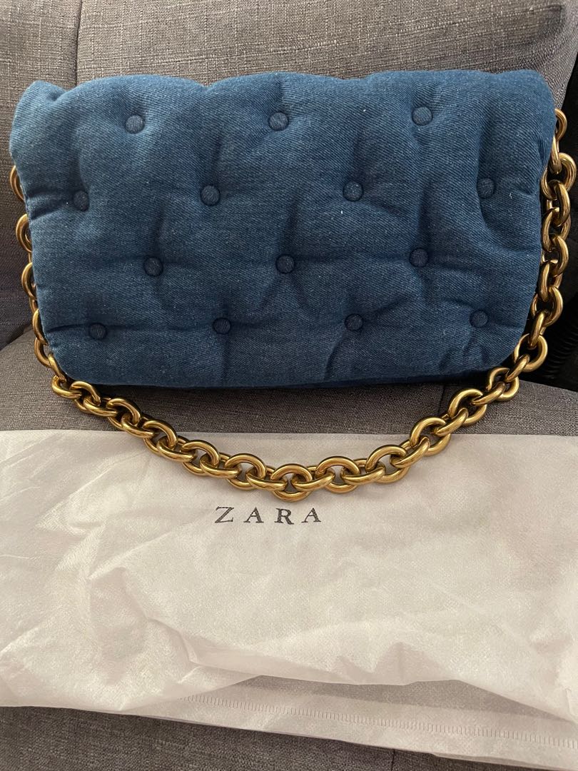Zara Denim Chain Bag, Women's Fashion, Bags & Wallets, Shoulder Bags on