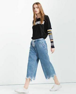 Zara culottes denim, Fesyen Wanita 