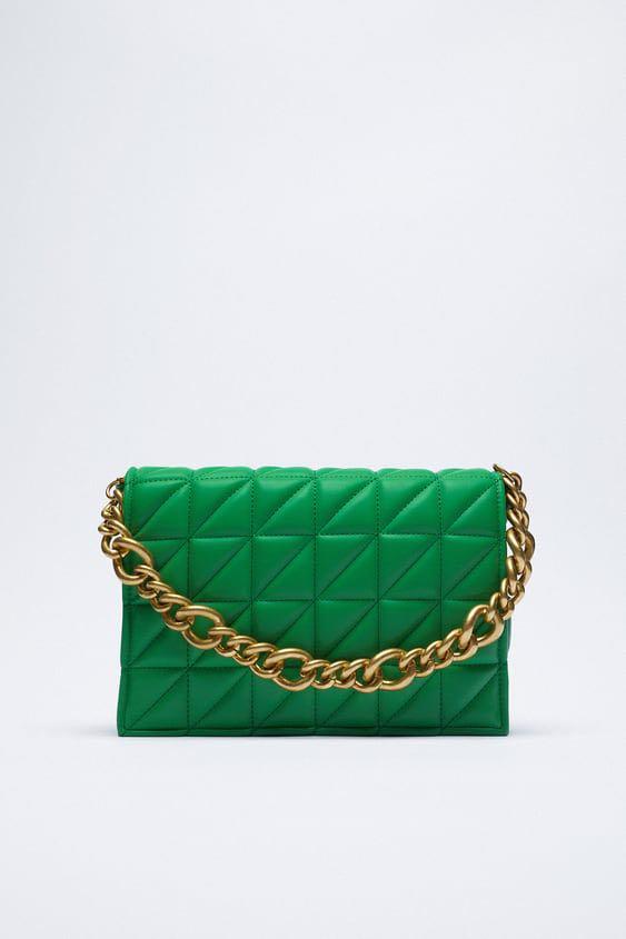 Green chain bag zara clearance