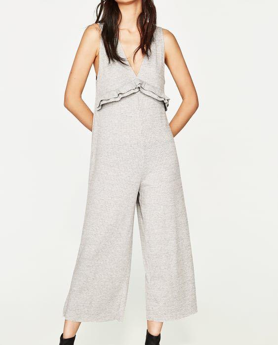 Ribbed jumpsuit zara discount