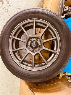 16” sparco rims & Dunlop tires for sale (price nego)