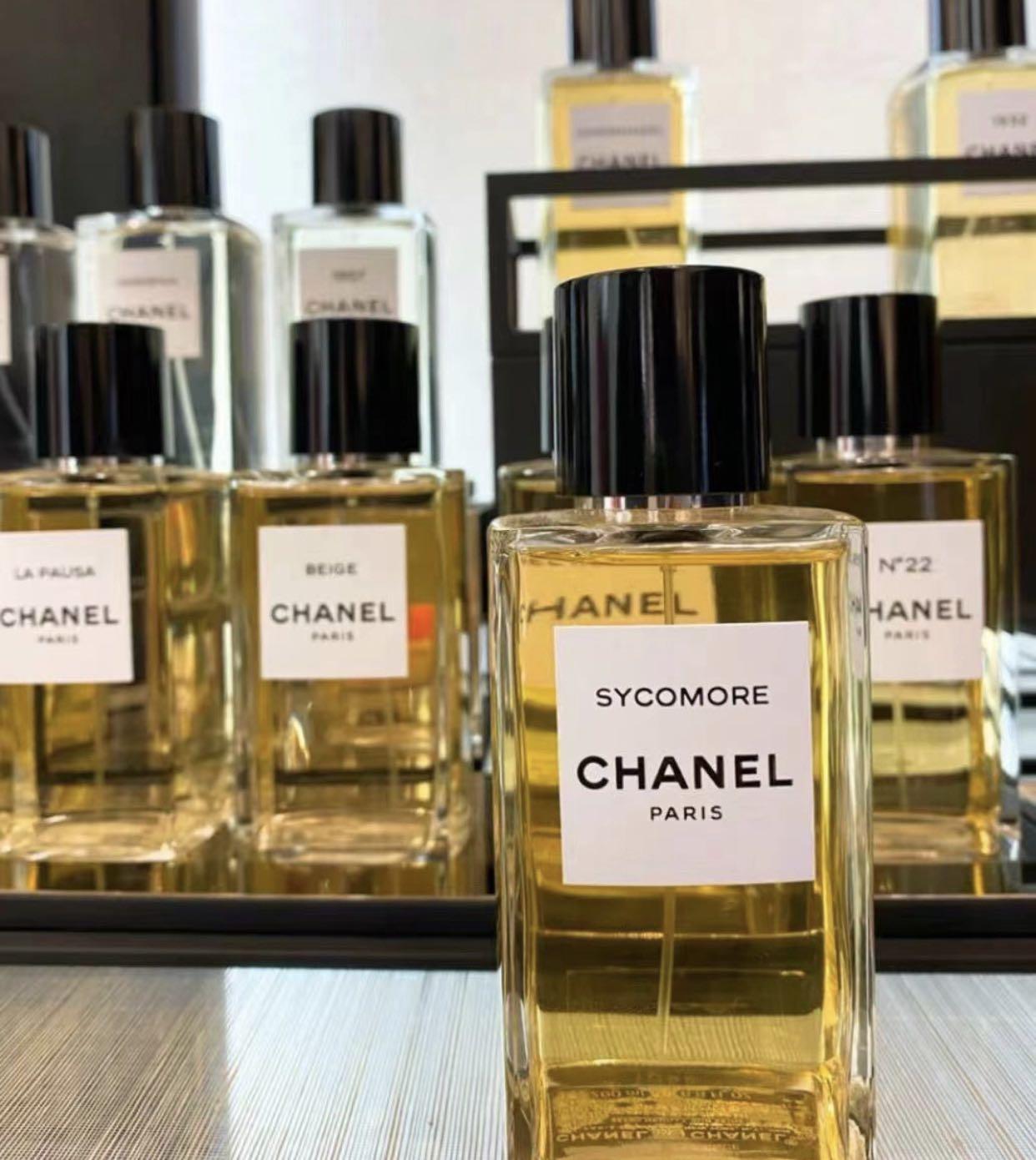 200 ml Chanel les exclusifs -Chanel 1932 ,bel respiro , eau de cologne,  sycomore ,coromandel, gardenia ,Cuir de Russie, boy , lelion ,chanel 1957