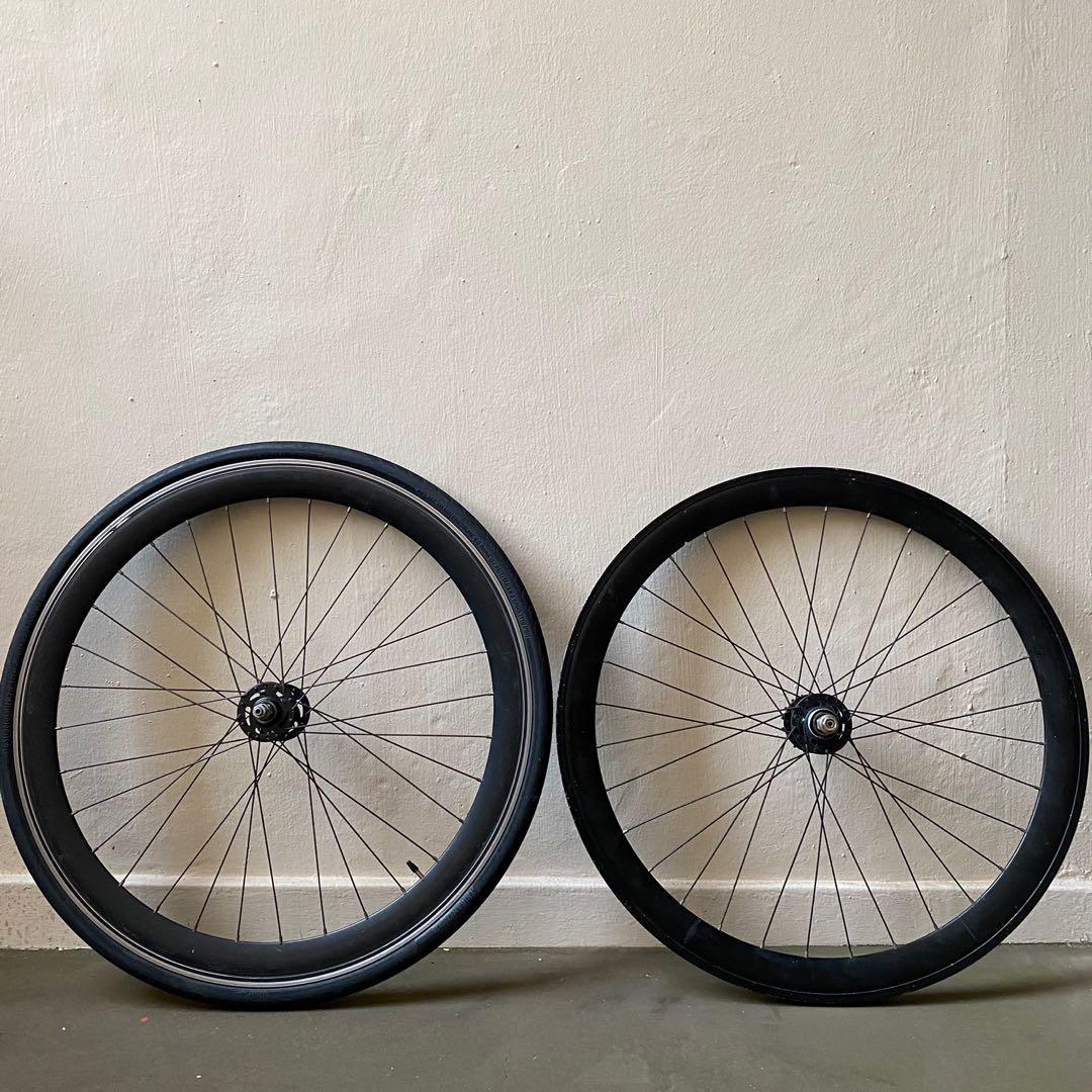 700c deep rims wheelset