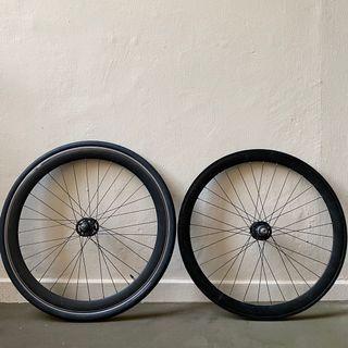 700c deep rims wheelset