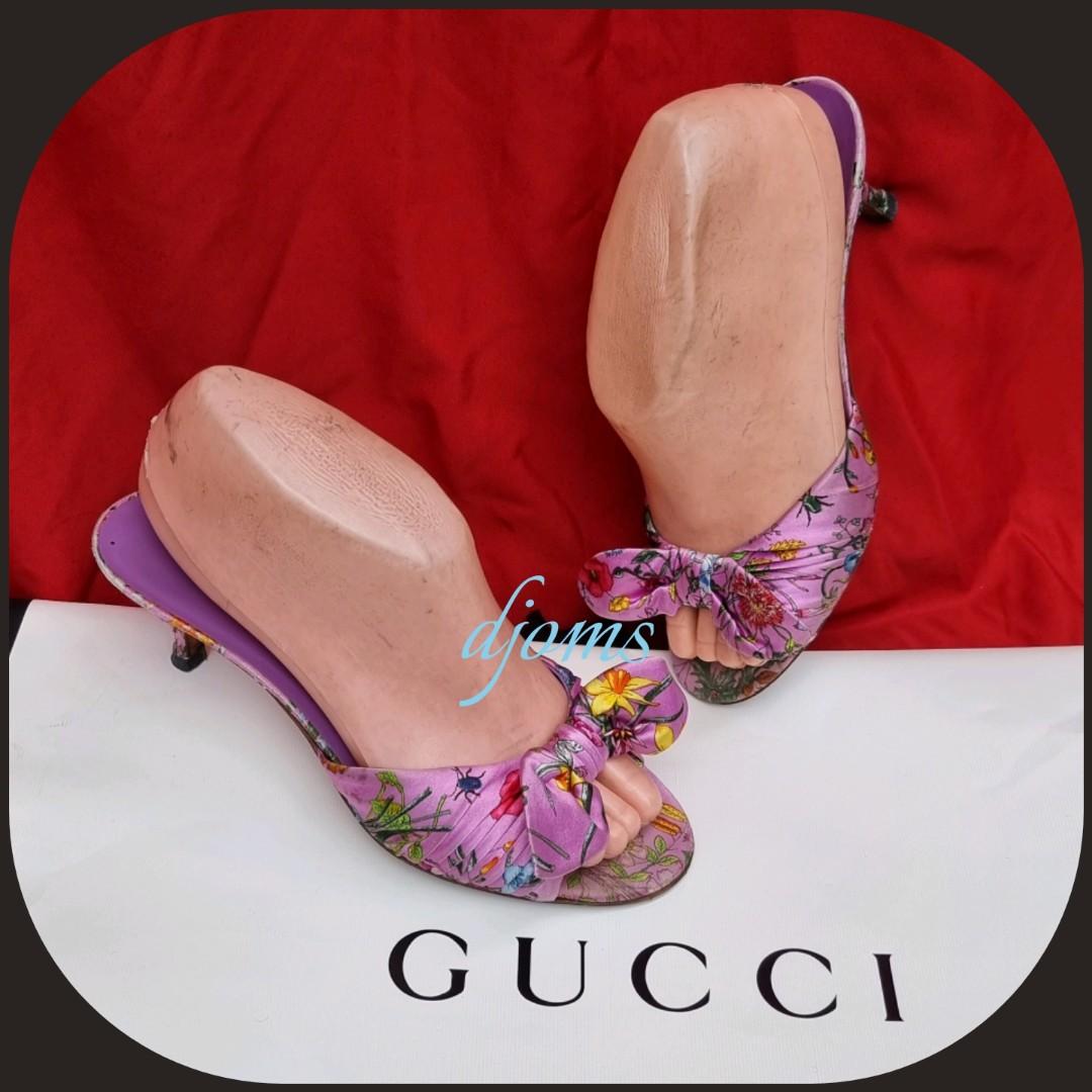 Satin gucci slides Clearance