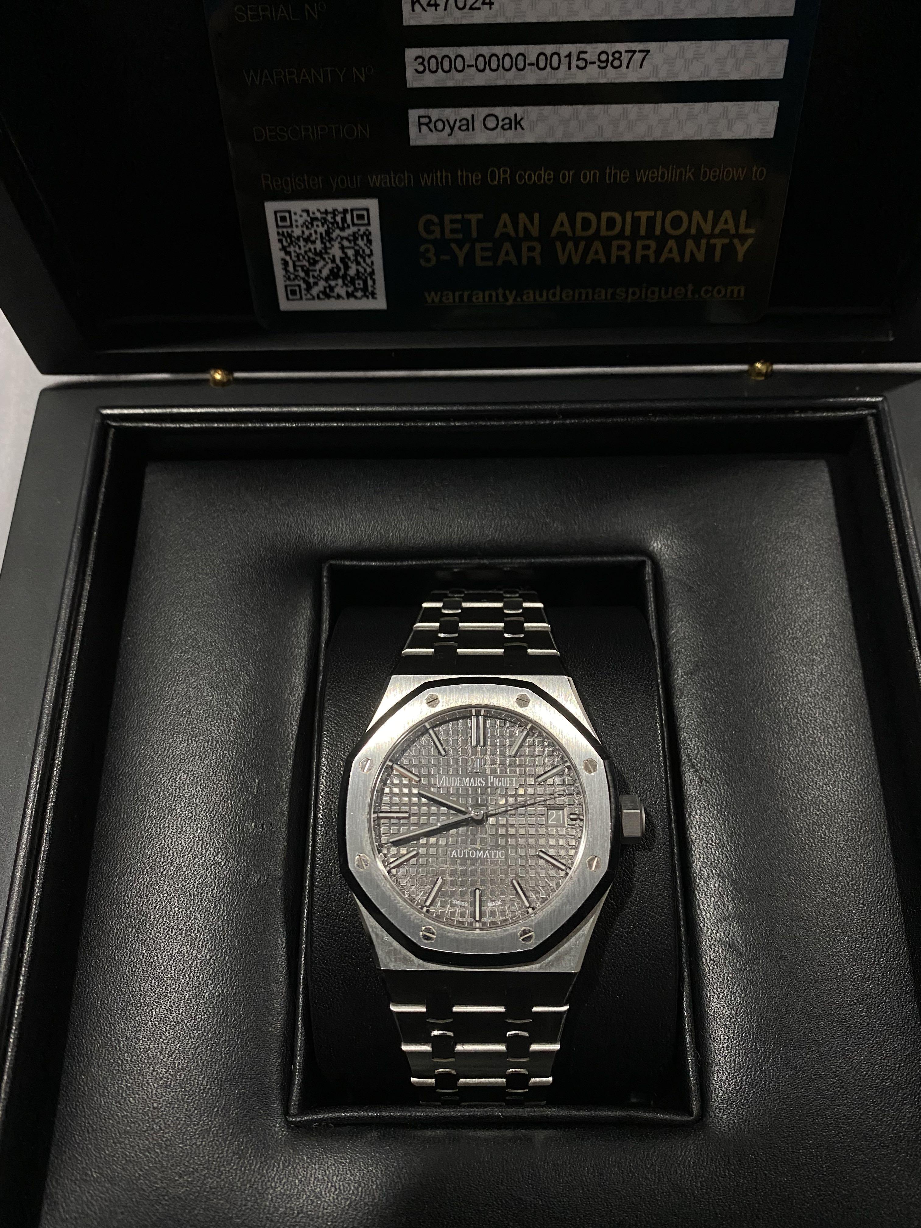 Ap Royal Oak 15450 Grey AP 15450 ST Grey, Luxury, Watches On Carousell