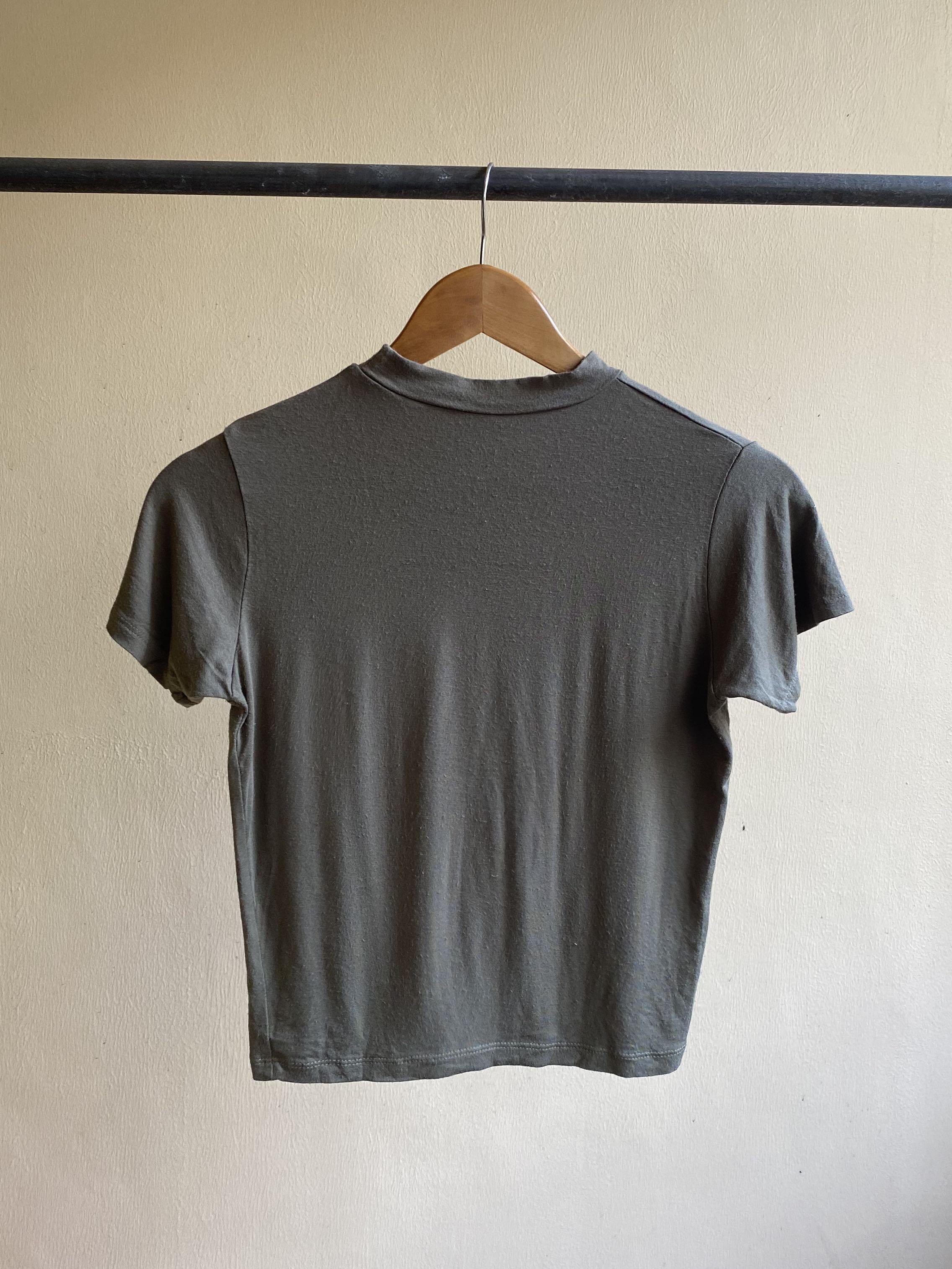 Army green top, Women's Fashion, Tops, Shirts on Carousell