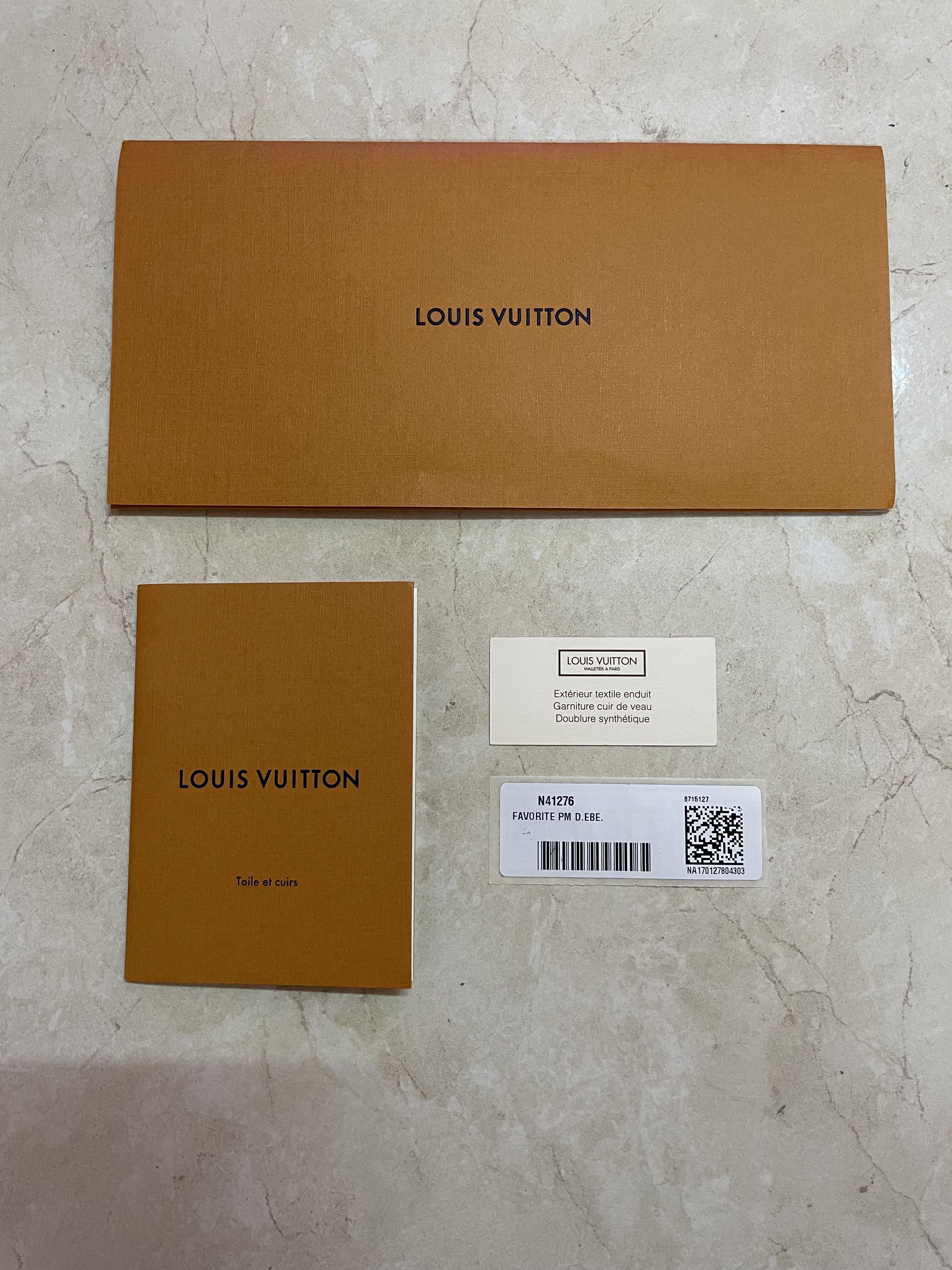 Authentic Louis Vuitton Booklet set for Favorite PM Damier, Luxury