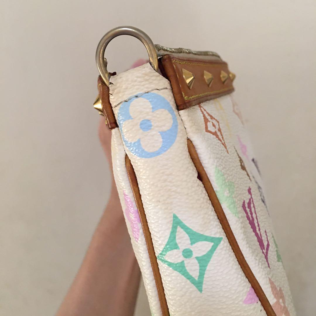 Louis Vuitton White Monogram Multicolore Pochette Accessoires Louis Vuitton  | The Luxury Closet