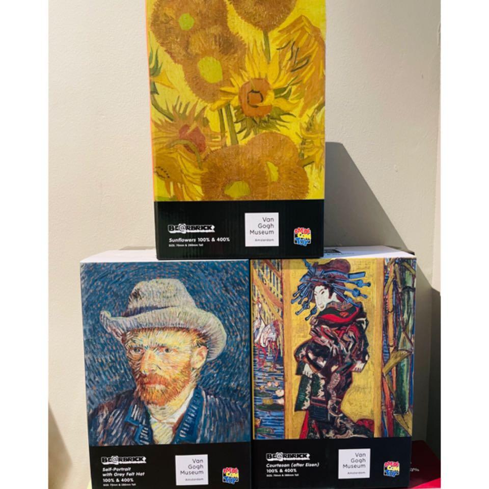 BE@RBRICK Van Gogh Museum Sun flowers 100% 400％｜おもちゃ