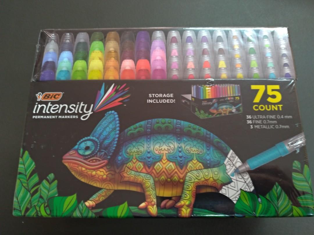 New - Bic Intensity Permanent Marker Set Of 75 Markers