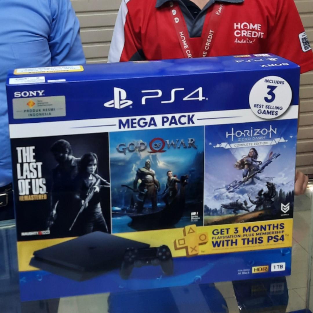 Bisa Kredit Sony PS4 Slim 1TB Megapack Garansi Resmi Th, Video