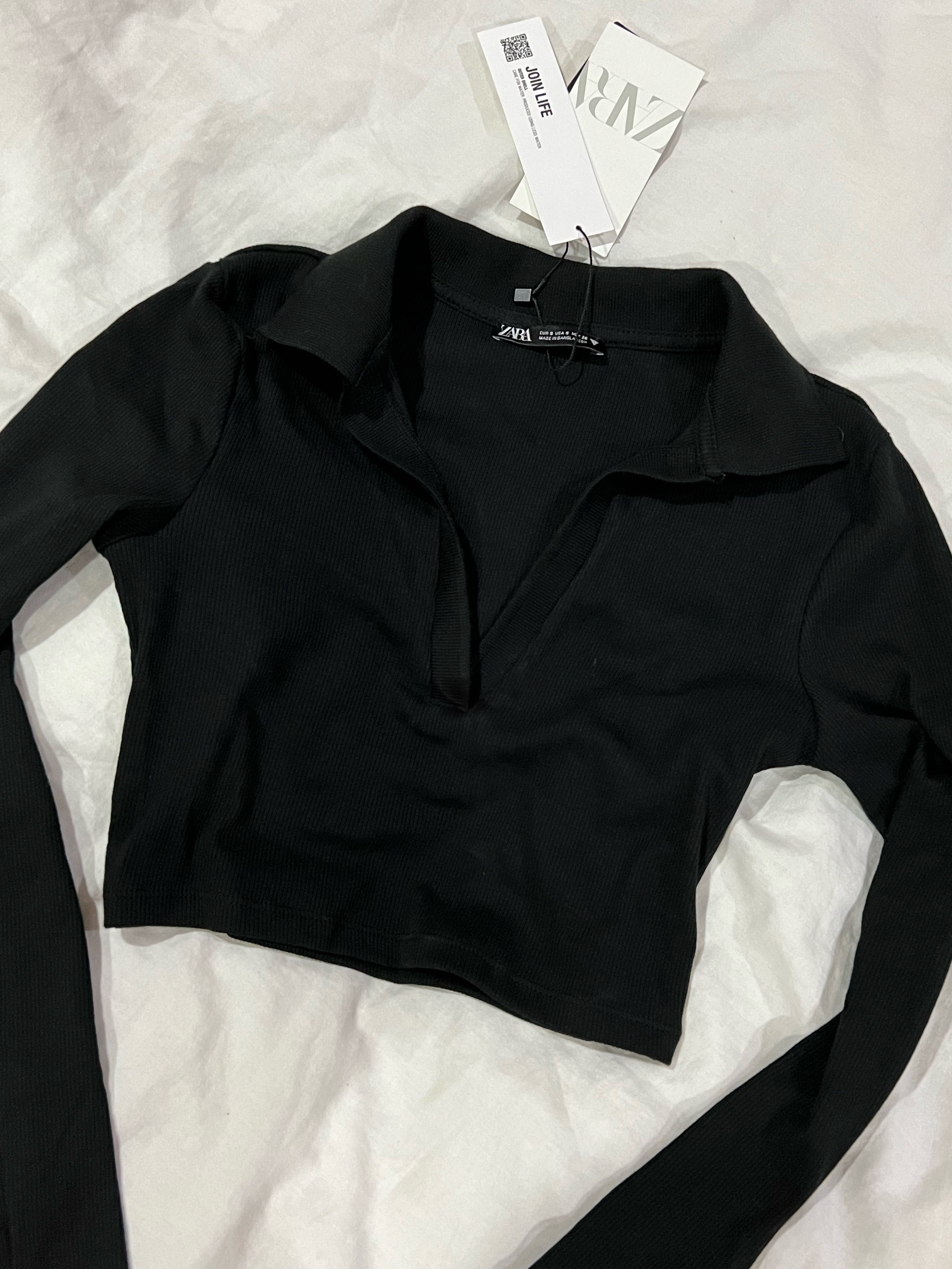 BRAND NEW ZARA LONGSLEEVE TOP, Fesyen 