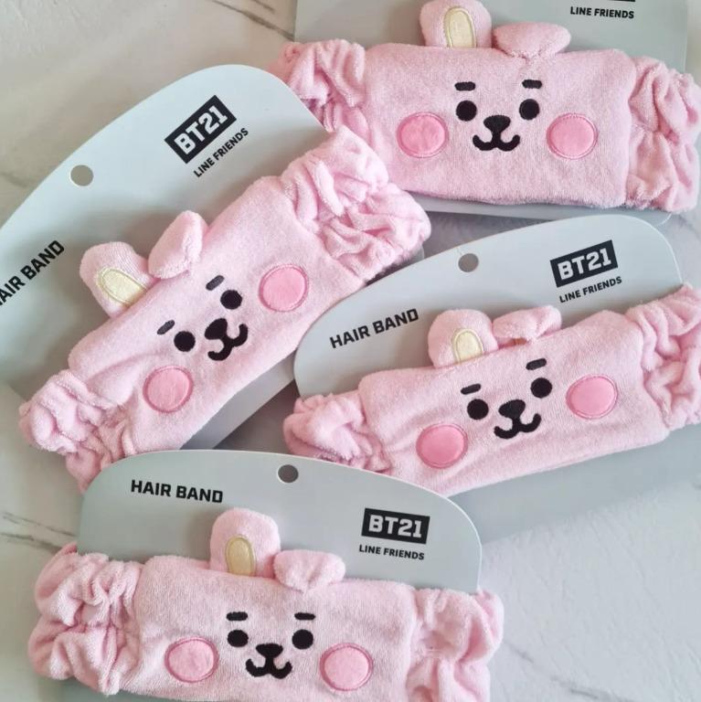BT21 Cooky Baby Face Wash Headband, Hobbies & Toys, Memorabilia
