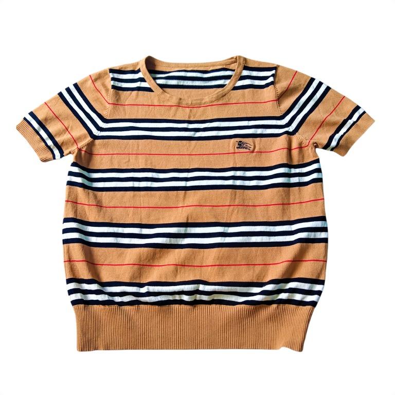Burberry Icon Stripe Knitted Shirt, Women's Fashion, Tops, Shirts 