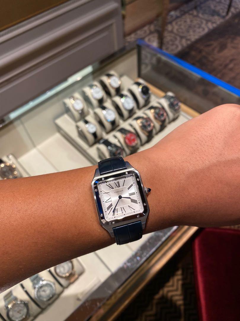 Cartier santos large on wrist new arrivals
