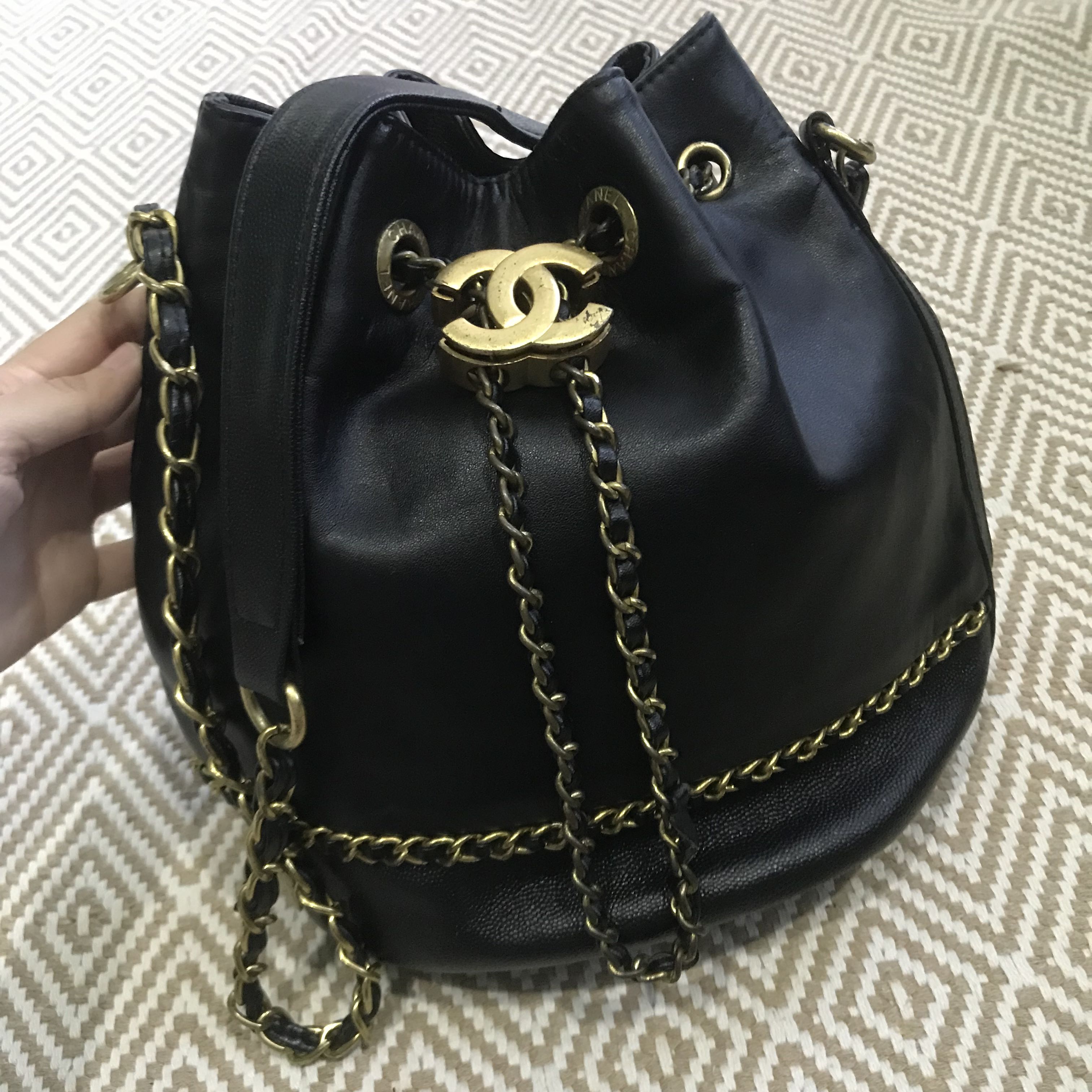 Chanel vintage bucket slingbag, Women's Fashion, Bags & Wallets, Tote ...