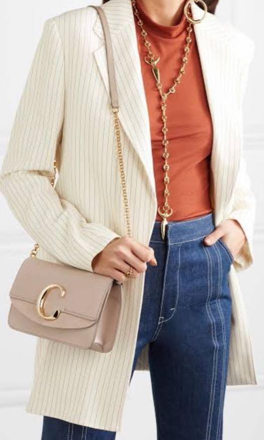 The c mini leather sales and suede shoulder bag