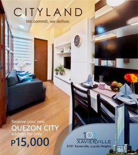 Cityland Pre selling Condo Studio Unit For Sale in Quezon City 101 Xavierville