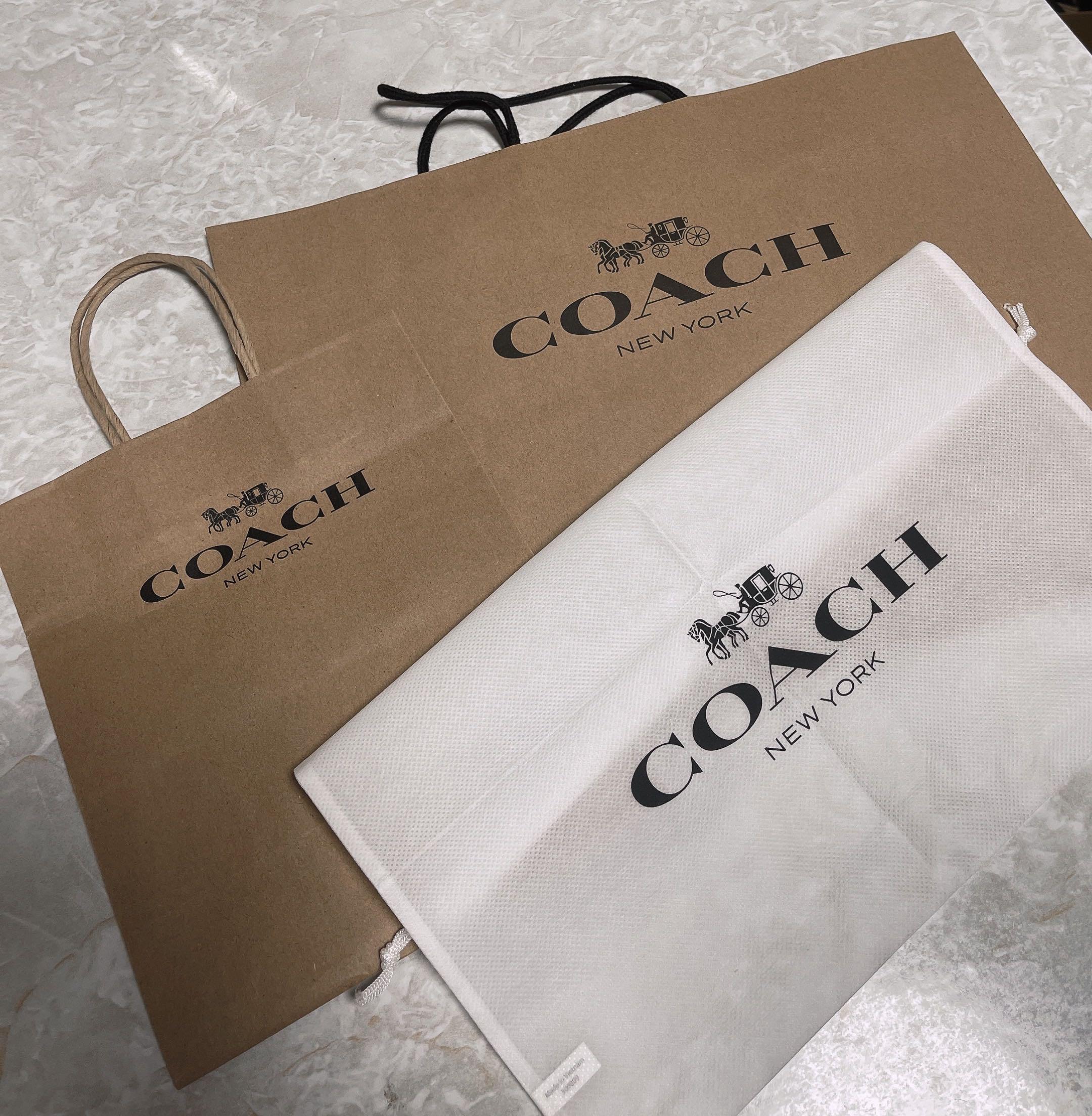 Coach 紙袋+防塵袋, 名牌, 飾物及配件- Carousell