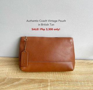 Coach vintage pouch in british tan