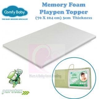 Comfy Baby Memory Foam Playpen / Crib Topper