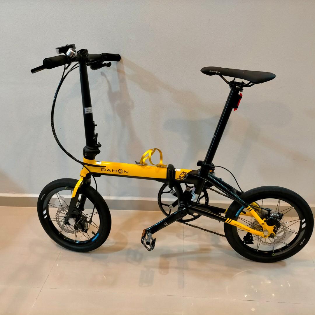 Dahon K3 Plus yellow 16 inches 9 speed foldable bike
