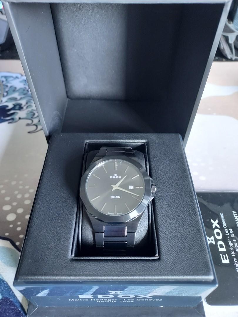 Edox Delfin Quartz Black 41mm 71289 37NM NIG