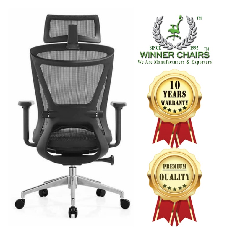 Ergonomic Office Chair 3283DALU BLK (10 Years Warranty ), Furniture