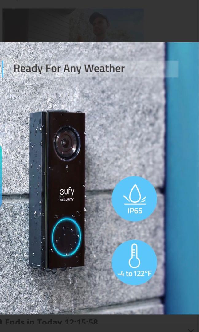 Eufy 2k Wired doorbell No Monthly Fees, Local Storage, Human Detection