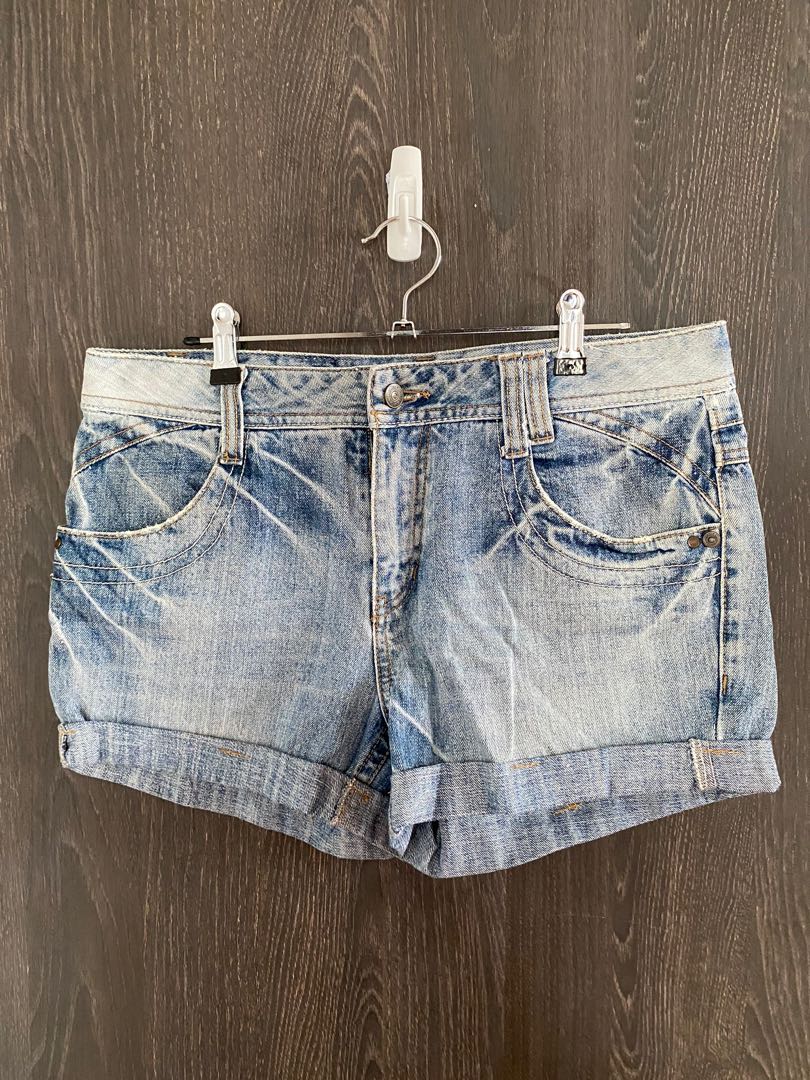faded jean shorts