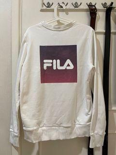 FILA x BTS sweatshirt limited edition WITH TAG size S sweater pria unisex voyager putih magellanic white