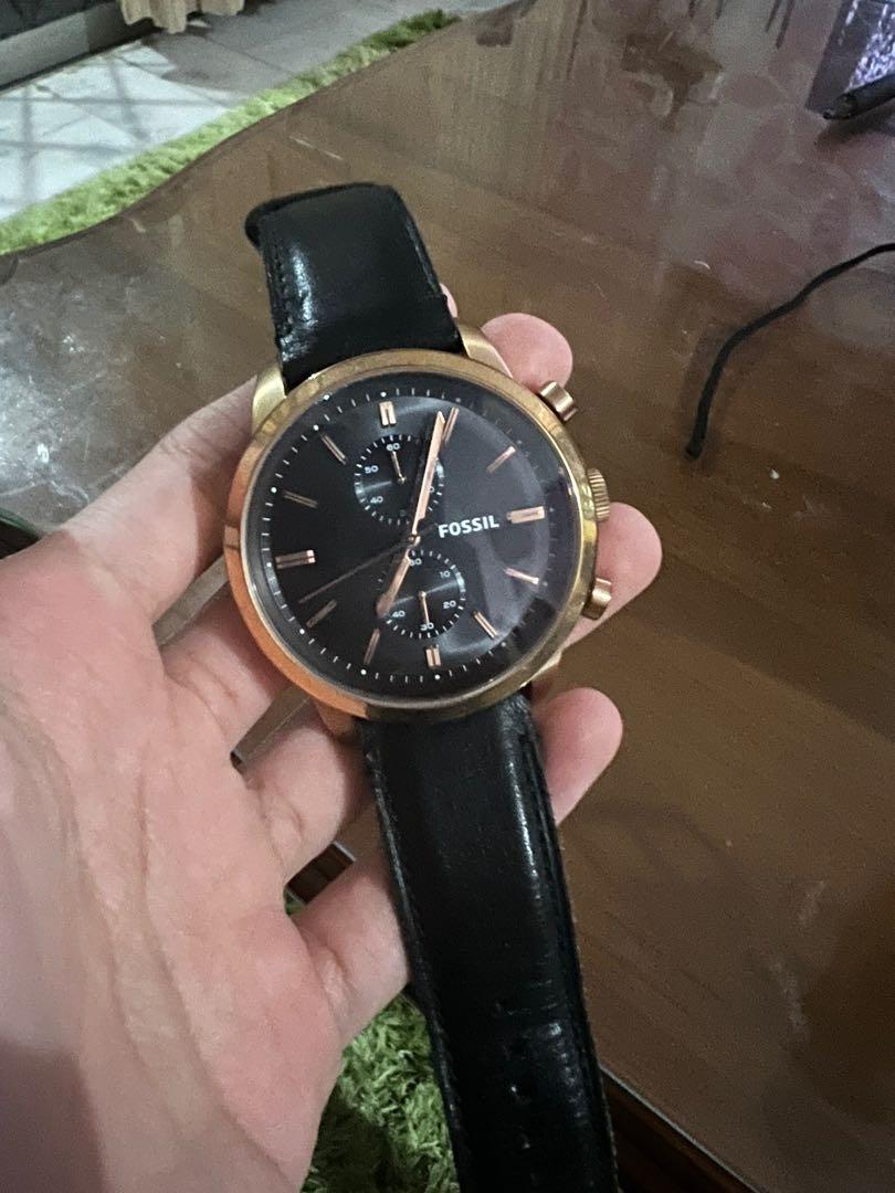 Townsman 44mm chronograph luggage leather watch on sale