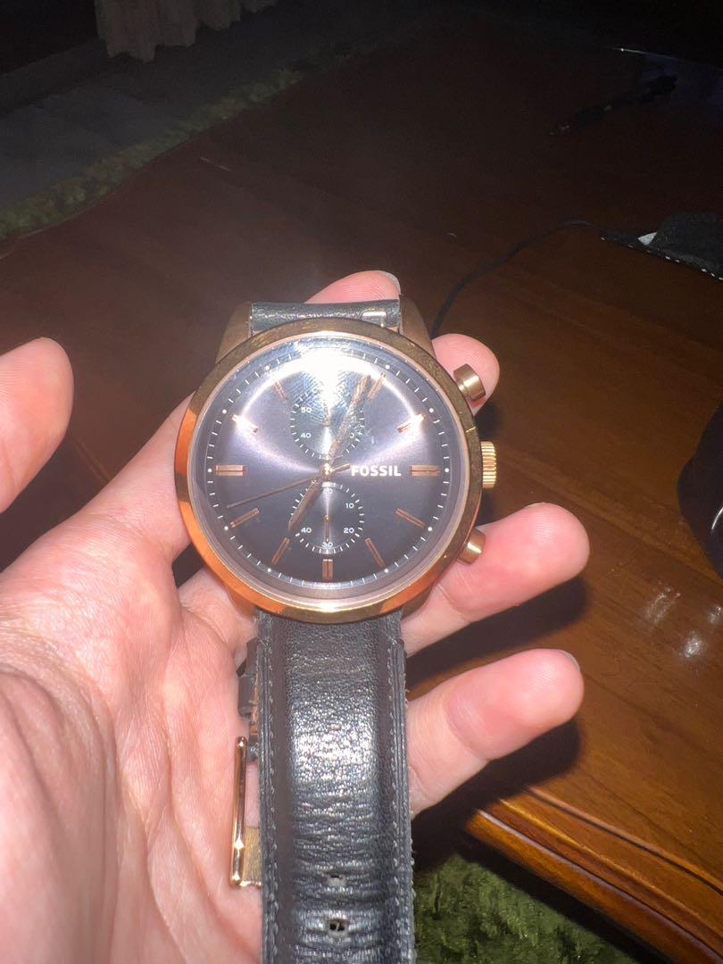 Townsman chronograph discount java leather watch