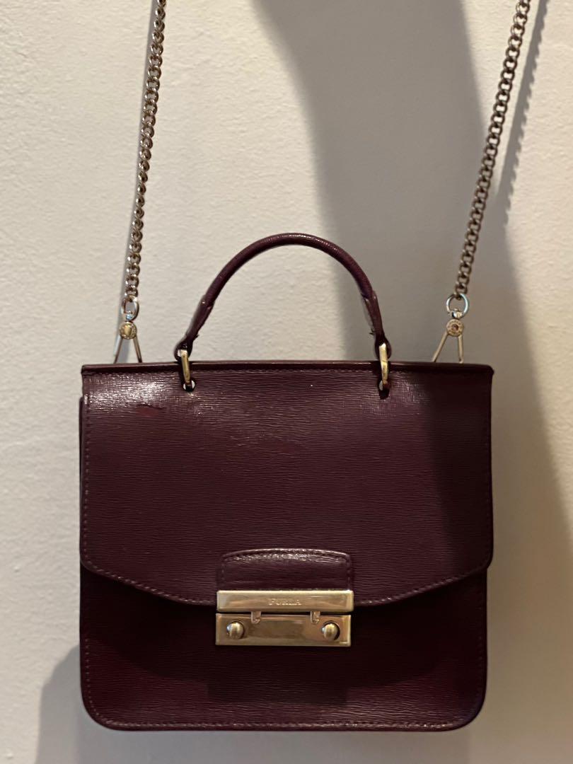 Furla metropolis burgundy deals