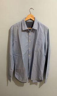 GAP oxford shirt size L kemeja kerja pria biru light blue