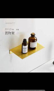 Toilet Gold Wall Shelf