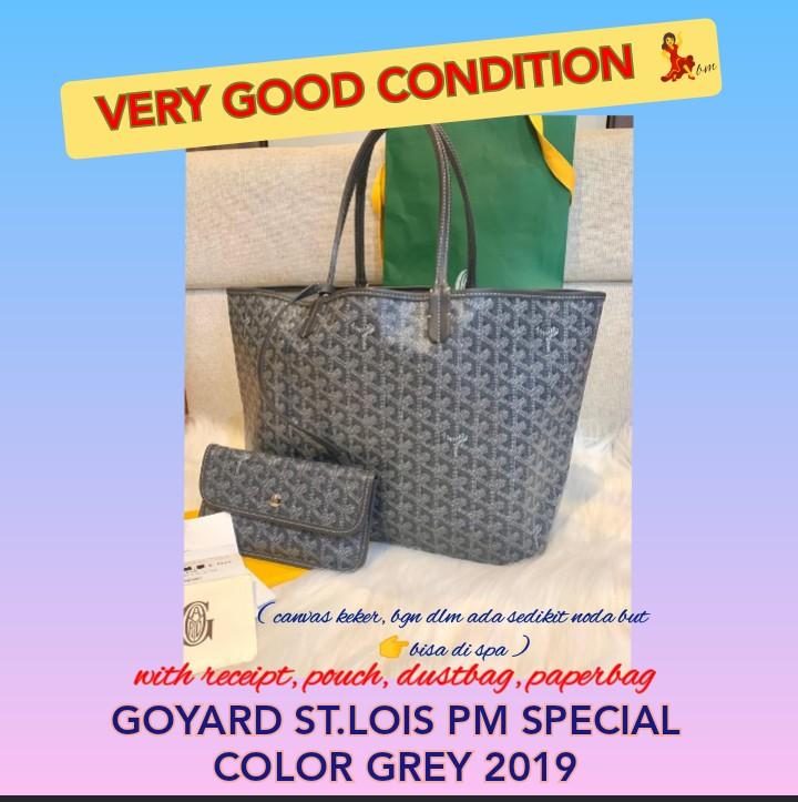 GOYARD ST LOUIS PM SPECIAL COLOR GREY 2019 Fesyen Wanita Tas