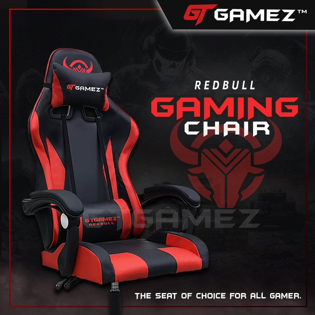 GT Gamez RedBull Gaming Chair Furniture Home Living Furniture