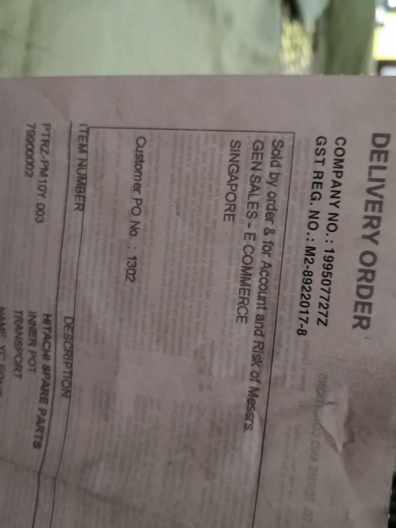 Hitachi Original rice cooker inner pot (Brand New), TV & Home