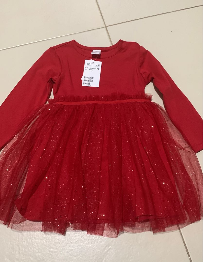H&m red discount dress girl