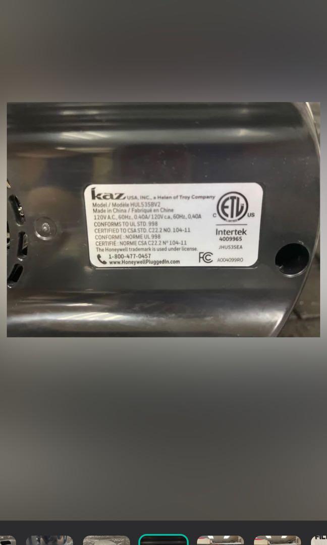 Honeywell Filterfree Room Humidifier (Category: Air Purifiers & Dehumidifiers) located in Pasay City. Submitted by meostore (Listing ID 1144683591, Image 2). Description: 😃😁 PLEASE READ CAREFULLY 🛒 ✅ Good Condition ✅ 110V AND NEEDS STEP DOWN TRANSFORMER (SEE PICTURE FOR WATTAGE) ✅ US QUALITY AND BRAND ✅ WITH BOX ✅ NO ISSUE UNLESS STATED IN THE POST ‼️ PM FOR MORE DETAILS ‼️.