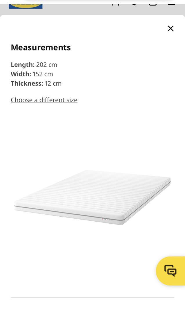 Ikea Malvik mattress, queen, Furniture & Home Living, Furniture, Bed