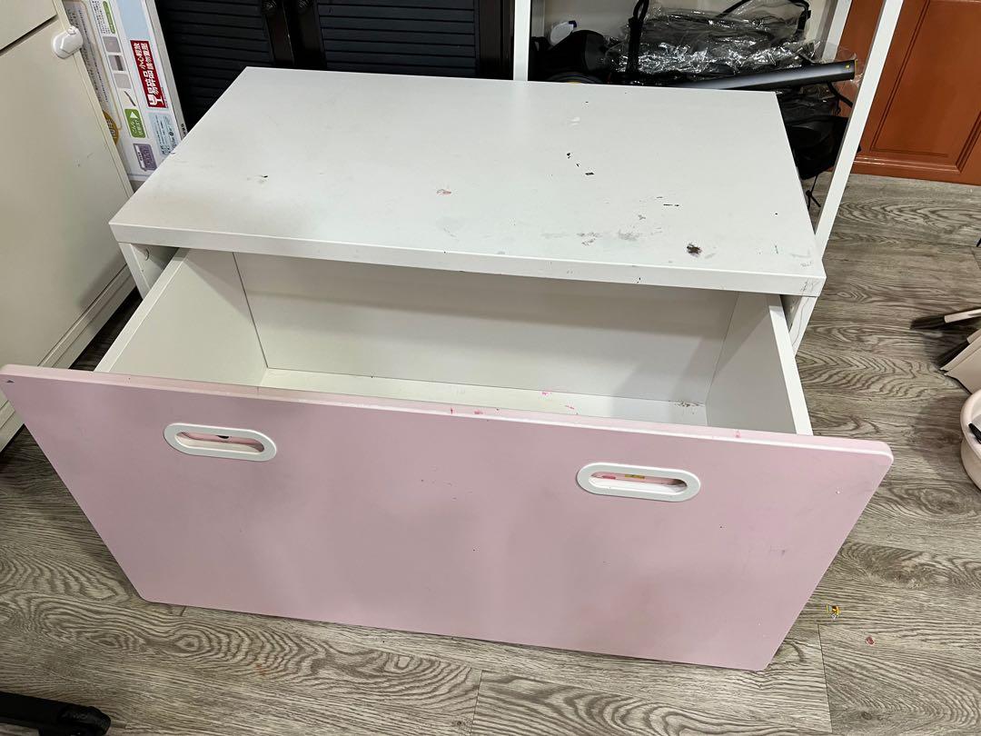 IKEA Smastad SMÅSTAD Bench with toy storage pull out drawer with wheel