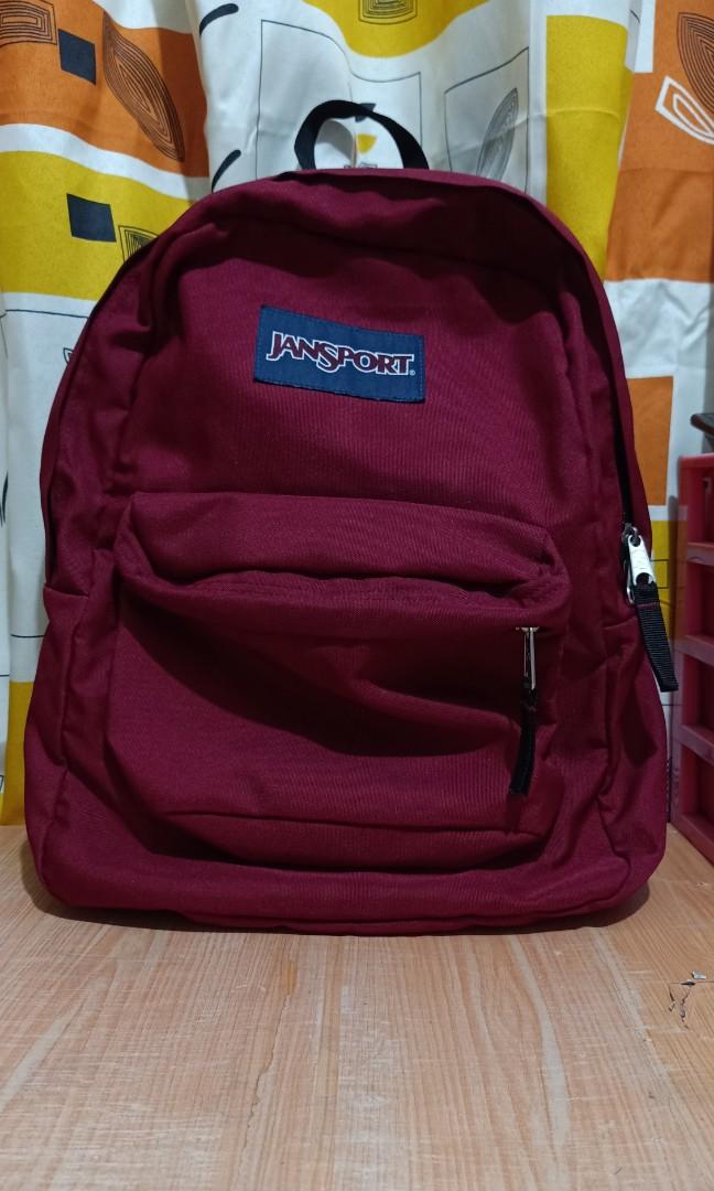 Jansport backpack maroon, Women's Fashion, Bags & Wallets, Backpacks on