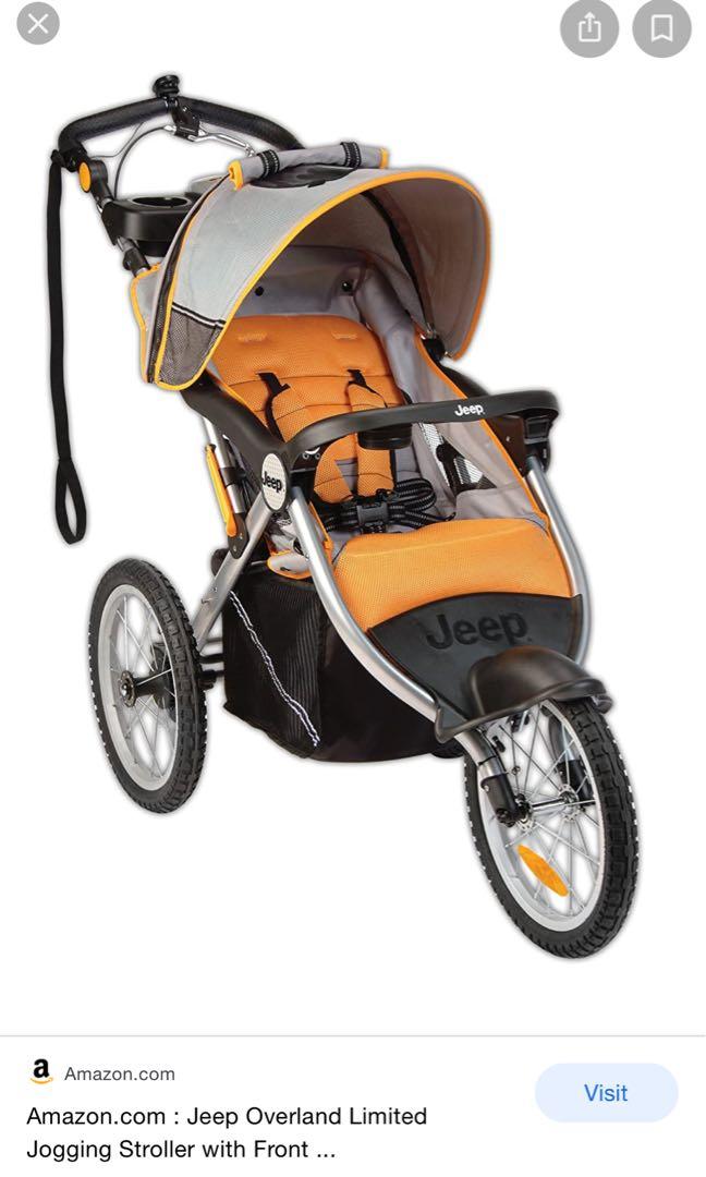 Jeep stroller hot sale with steering wheel