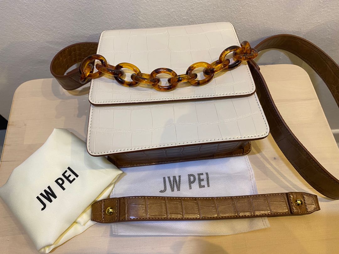 JW PEI The Fae Acrylic Chain Top Handle Vegan Leather Cross-Body