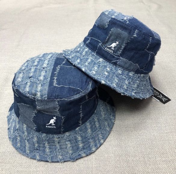 KANGOL DENIM MASHUP BUCKET 漁夫帽, 女裝, 手錶及配件, 帽- Carousell