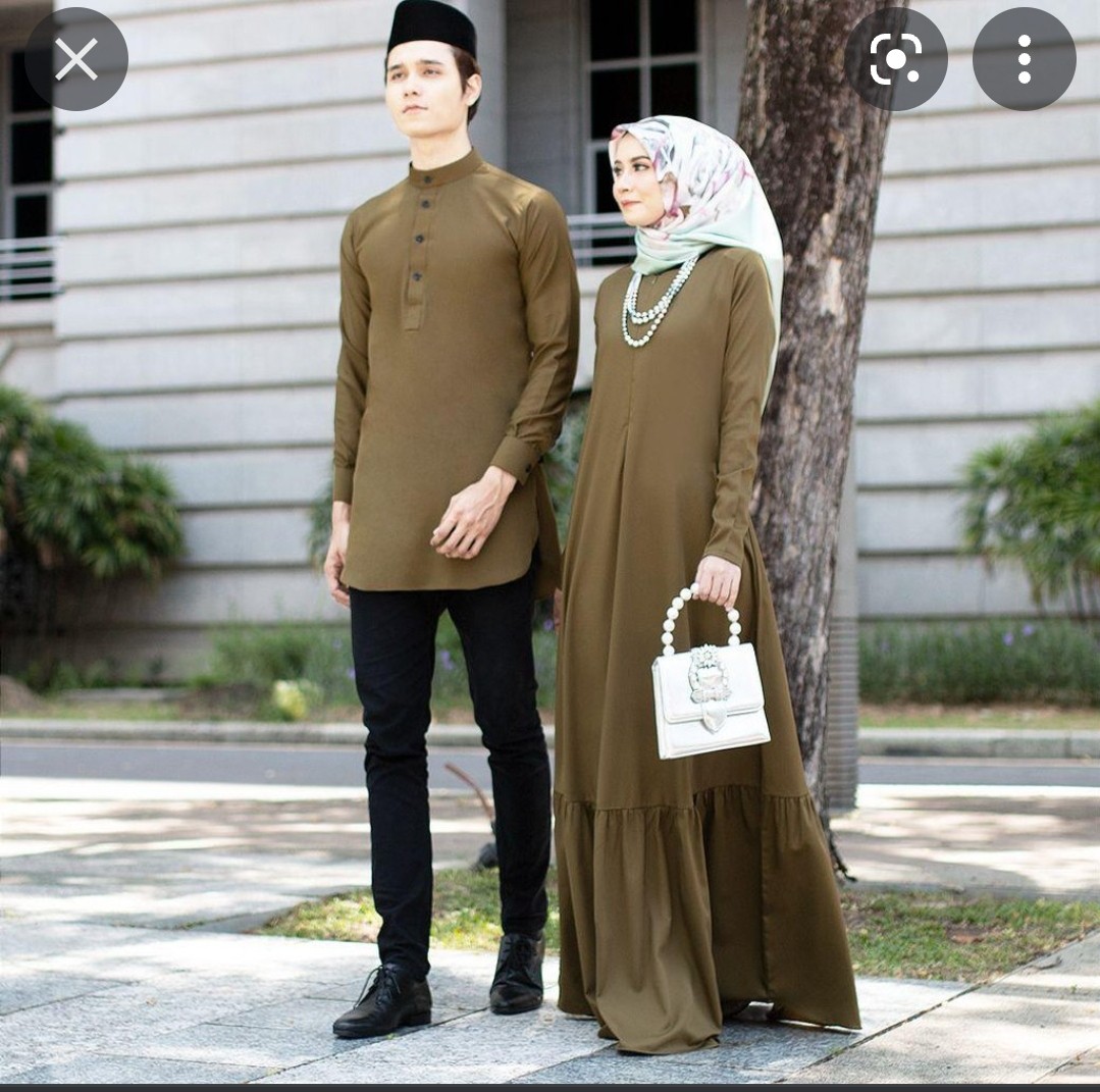 Kurta \u0026 Jubah Olive Green, Women's 